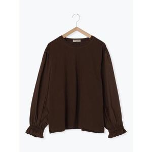 tシャツ Tシャツ 袖布帛ドッキングカットソー