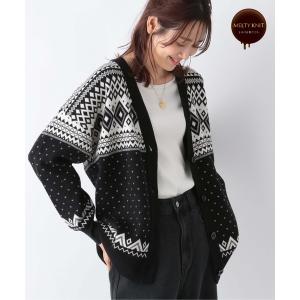 カーディガン メルティアソート柄カーディガン/906670 レディース