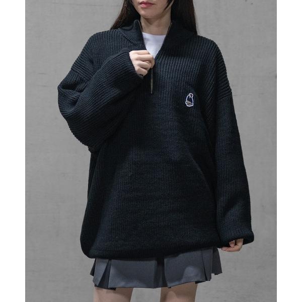 セーター ニット 「a-r」「Red Cap Girl/レッドキャップガール」リブ編み ワッペン付き...