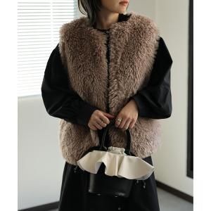 me+em select（ミームセレクト） ベスト ジレ 「ポケット付」プードル