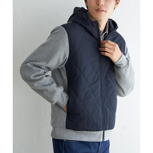 ブルゾン アウター sorona(R)コンビ中綿パーカー メンズ