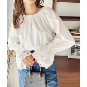 ブラウス シャツ satin balloon sleeve blouse /サテンバルーン 