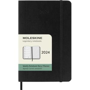 手帳 メンズ モレスキン 手帳 2024 年 1月始まり 12カ月 ウィークリー ダイアリーソフトカバー ポケットサイズ