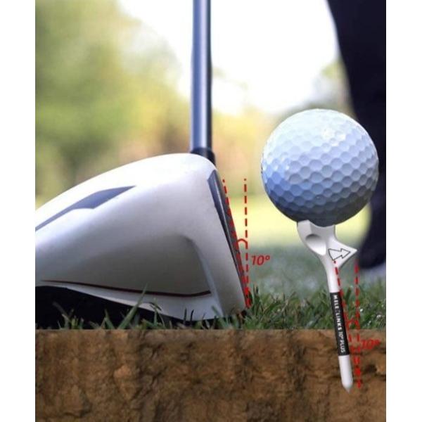 メンズ ゴルフ 摩擦 回転 低減 ボールの速度を上げる ゴルフ 10°  斜めティー 10本 セット
