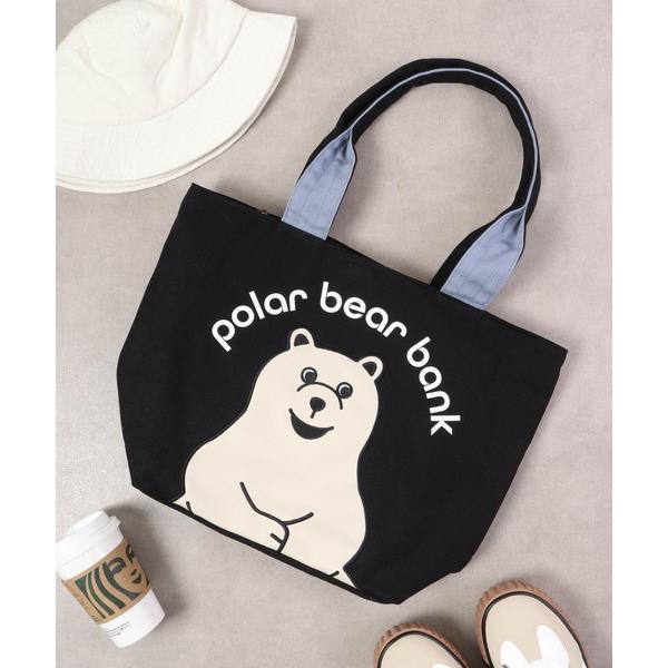 トートバッグ JUNESELECT ポーラーベアバンク アップリケ刺繍トートバッグＬ レディース