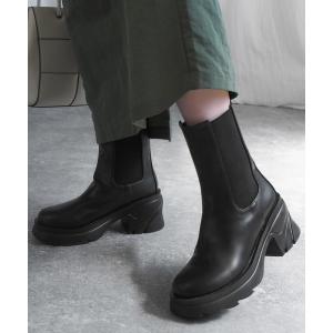 ブーツ カラーソールサイドゴア レディース