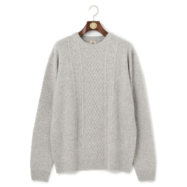 セーター ニット 「KING SIZE」「Cash Lamb&apos;s Wool」ケーブルクルーネック ニ...