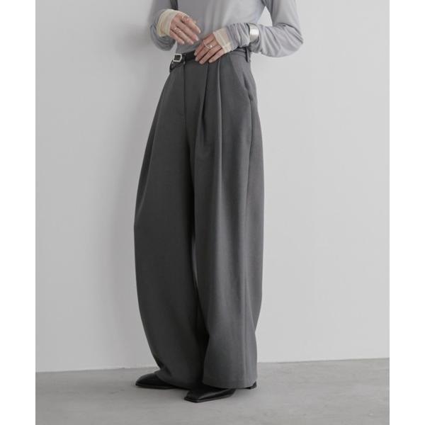 スラックス パンツ 「S，M，Lサイズ展開」ツータックルーズスラックスパンツ/オールシーズン レディ...