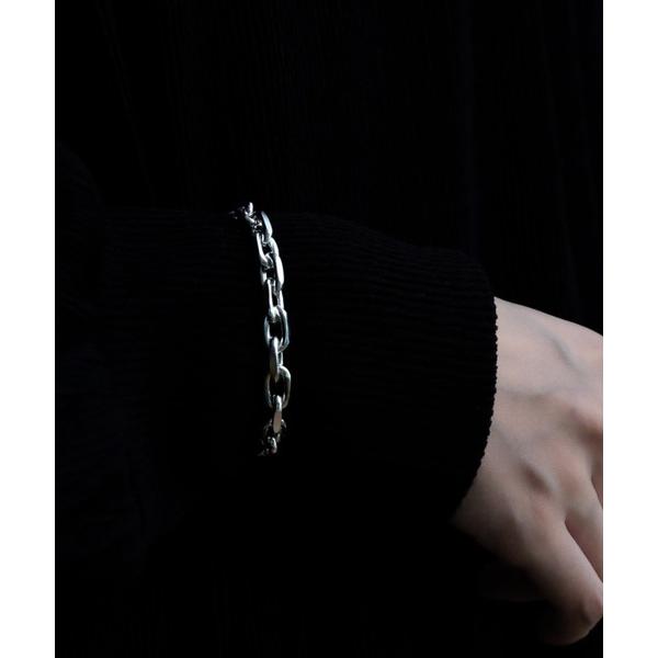 ブレスレット 「YArKA/ヤーカ」oval link 2 sides cut volume cha...
