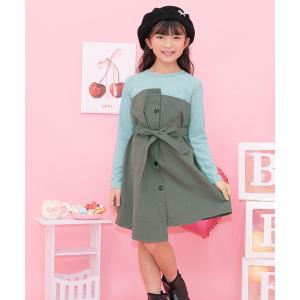 ファミリア ワンピース 長袖 コットン100% ブランド トップス キッズ