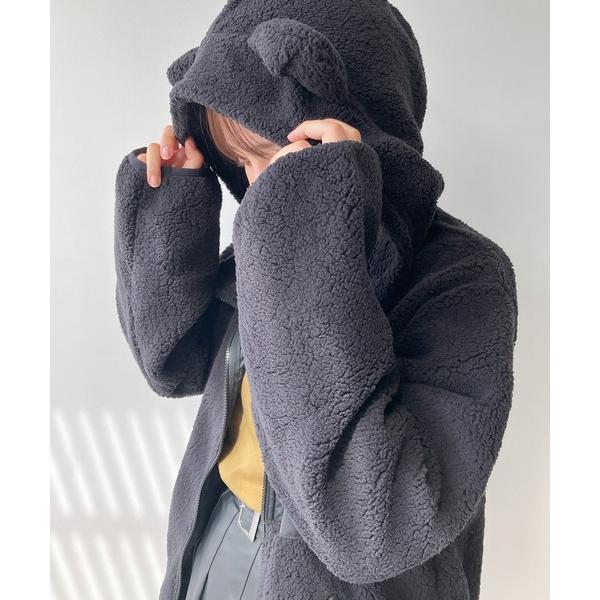 ブルゾン アウター ボアっとフーディブルゾン / ボアっとフーディくま耳ブルゾン / ボアっとフーデ...