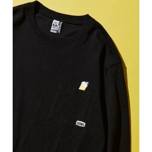 tシャツ Tシャツ メンズ 限定展開 CHUMS×FREAK'S STORE/チャムス 別注 ワンポイント刺繍 ロングスリーブ ポケットTシャツ/ロン｜zozo