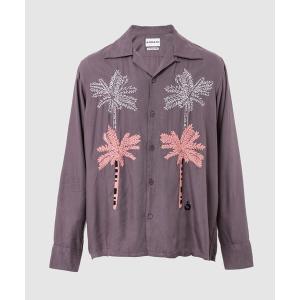 メンズ シャツ ブラウス Palm Tree Hand Embroidery LS Shirt｜zozo