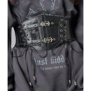 SPINNS（スピンズ） ベルト レースアップ 合皮コルセット レディース