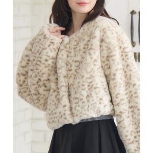 ブルゾン アウター 「リバイバル」ノーカラーFファーJK レディース