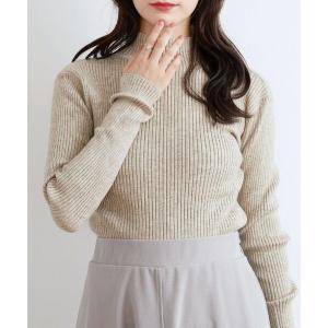 ニット セーター 「WEB限定カラー追加」リブハイネックニット レディース