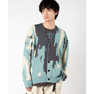 カーディガン メンズ Wizzard ウィザード / JACQUARD KNIT CARDIGAN ジャガードニットカーディガン / W24SS-KN｜zozo