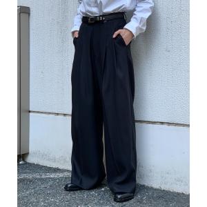 パンツ スラックス メンズ Toironier/トワロニエ/2Tuck Wide Pants
