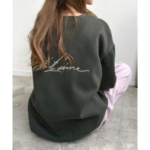 スウェット バック刺繍ロゴトレーナー