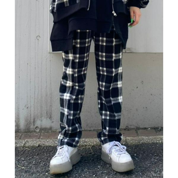 パンツ レディース FLUFFY CHECK パンツ