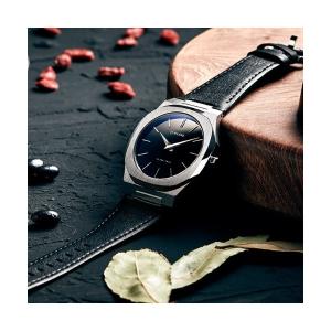 腕時計 メンズ 「D1 MILANO/ディーワンミラノ」Ultra Thin ウルトラシン シルバー 　ブラックレザー ストラップ｜ZOZOTOWN Yahoo!店