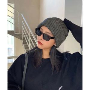 ニット帽 ニットキャップ 「 BARELY BLUE / ベアリーブルー 」 ワンポイント 刺繍 ビーニー ニット キャップ レディース メンズ