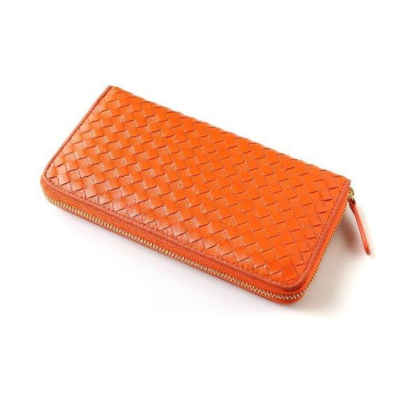 財布 編み込みシープレザー大容量長財布 レディース メンズ