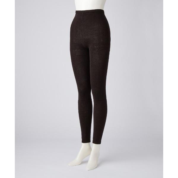レギンス スパッツ SABRINA/サブリナ　ウール入りあったか二重編みレギンス　10分丈　400デ...