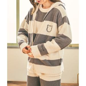 パジャマ ルームウェア 「PAUL＆JOE」モールヤーンボーダーパーカー レディース