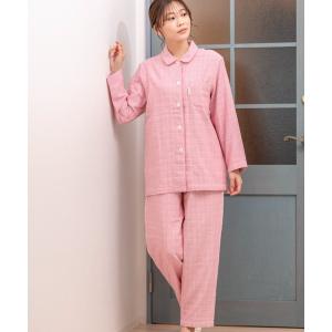 パジャマ ルームウェア 「arakawa1886」3重ガーゼストライプ×チェック　パジャマ レディース