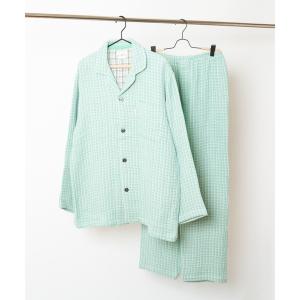 パジャマ 「arakawa1886」5重ガーゼチェック×チェック　パジャマ メンズ
