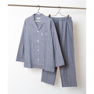 パジャマ 「DAKS」シルク混ネルストライプ　パジャマ メンズ
