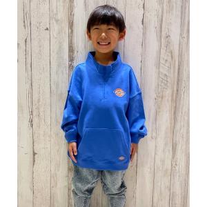 キッズ スウェット Dickies/ディッキーズ DK MS ハーフジッププルオーバー ムラサキスポーツ別注 80256800｜zozo