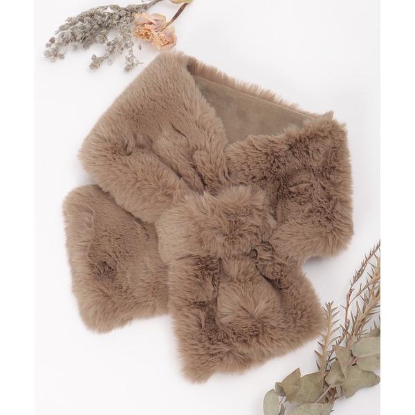 マフラー ストール エコファー差し込みマフラー レディース