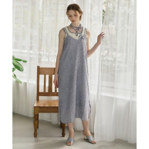 ワンピース ribbon fringe cami dress/フリンジキャミワンピース