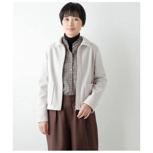 ブルゾン アウター フリースジャージー ショートブルゾン レディース