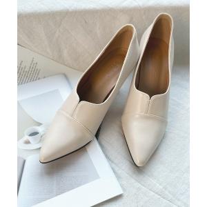 パンプス ダッシュできる切替ポインテッドトゥパンプス