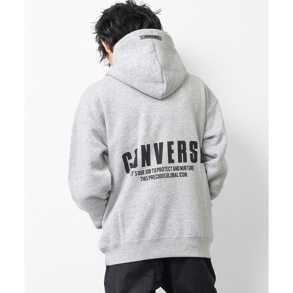 パーカー  「裏起毛」CONVERSE 別注バックプリントフーディートレーナー キッズ 子供服 男の...