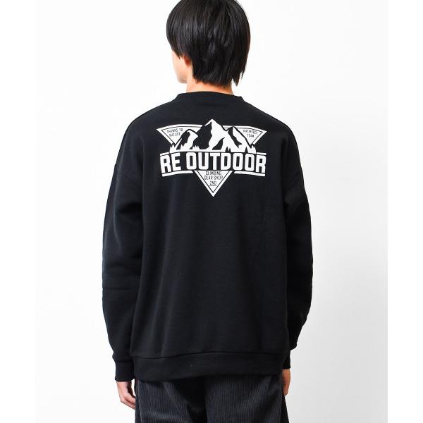 トレーナー 裏起毛RE OUTDOORバックプリントトレーナー キッズ 子供服 男の子
