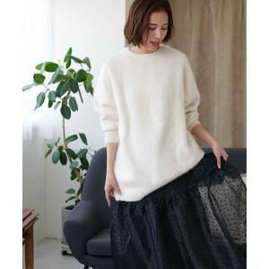 カーディガン フォックスカシミヤ前後2wayルーズカーデニット レディース