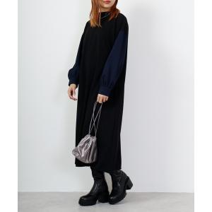 VERMEIL par iena キュプラフィブリルギャザーワンピース ネイビー 追加2》キュプラフィブリルギャザーワンピース（ワンピース