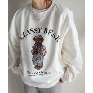 トレーナー スウェット アソートプリントロゴスウェット レディース
