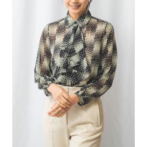 27 NARACAMICIE ナラカミーチェ 総柄 フリル ブラウス シャツ NARACAMICIE（ナラカミーチェ） ブラウス シャツ 「NARACAMICIE