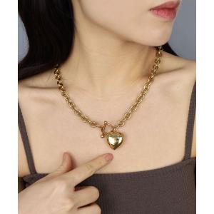 L LABEL（エルラベル） ネックレス ハートチェーンマンテルネックレス