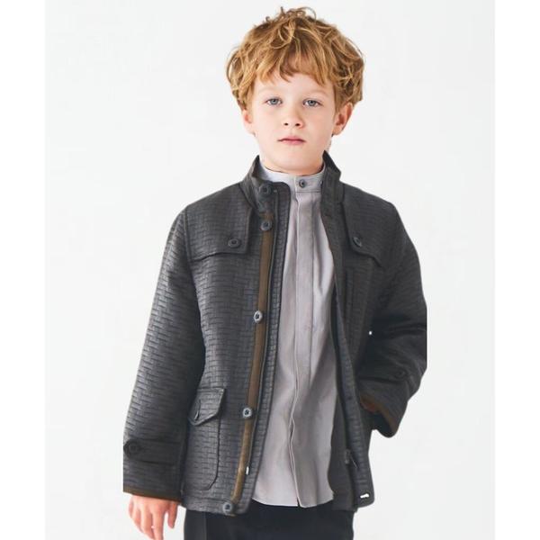 コート アウター 「ブルゾン」エンボスジャケット キッズ 子供服 男の子