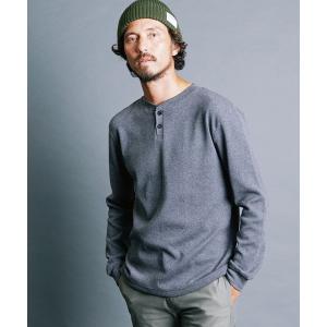 tシャツ Tシャツ メンズ HONEYCOMB　HENLY/N　KNITSAW L/S:ハニカム コットン ヘンリーネック ニットソー｜ZOZOTOWN Yahoo!店