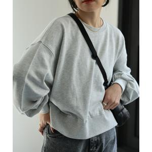 トレーナー スウェット 「USAコットン」ショート丈プルオーバー/シンプルスウェット レディース