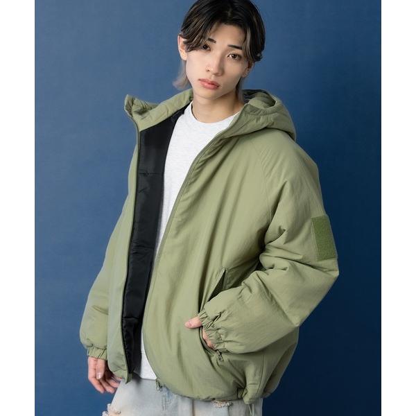 ダウンジャケット ダウン 「UAU」エコダウン ミリタリー パーカー メンズ レディース