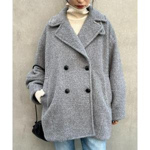 コート ピーコート 「willow」コクーンシルエットブークレミドルコート