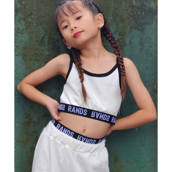 キャミソール 肌着 RandS/R ロゴゴムショートキャミ キッズ 子供服 女の子